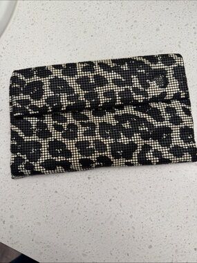 Félix Rey Leopard Black & White Chainmail Mesh Clutch Bag!